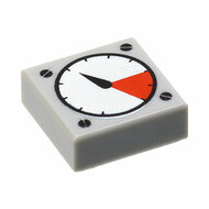 Precut Custom Stickers for Lego Round Tile 1 x 1 with Groove with White and Red Gauge