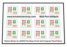 Slope 45 2x2 with Computer Panel Pattern Sticker