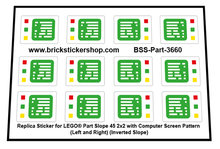 Inverted Slope 45 2x2 with computer Screen Pattern Sticker
