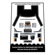 Custom Sticker for Rebrickable MOC 95158 - McLaren Senna by AbFab74