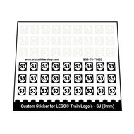 Custom Stickers for LEGO Train Logo&#039;s - SJ (8mm)