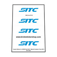 Custom Stickers for LEGO - Maersk Container Train - SITC Blue 40 ft 