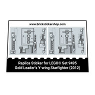 Sticker Sheet for Set 9495 - Gold Leader&#039;s Y-Wing Starfighter