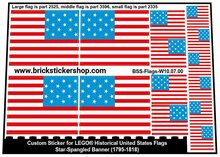 Custom Stickers for LEGO Flags - Star-Spangled Banner (1795-1818)