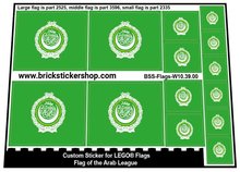 Custom Stickers for LEGO Flags - Flag of the Arab League