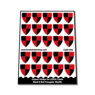 Custom Sticker - Black &amp; Red Triangular Shields