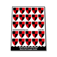 Custom Sticker - Black &amp; Red Triangular Shields