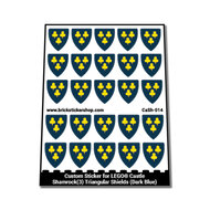 Custom Sticker - Shamrock(3) Triangular Shields (Dark Blue)