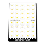 Custom Sticker - Classic Crown Torsos (Light Grey)