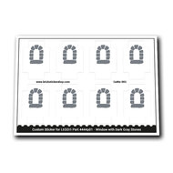Custom Sticker - Window with Dark Gray Stones