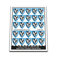 Custom Sticker - Black Falcon Triangular Shields (Blue)