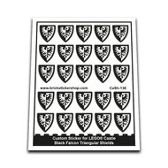 Custom Sticker - Black Falcon Triangular Shields