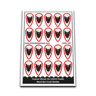 Custom Sticker - Black Bat Ovoid Shields