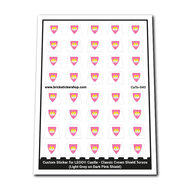 Custom Sticker  - Classic Crown Shield Torsos (Light Grey on Dark Pink Shield)