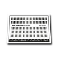 Custom Sticker - Black Grille Pattern for 1x4 Brick