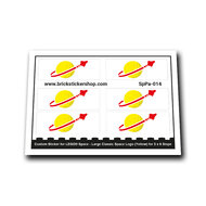 Custom Sticker - Large Classic Space Logo (Yellow) for 3 x 6 Slope