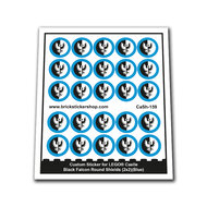 Custom Sticker - Black Falcon Round Shields (2x2) (Blue)