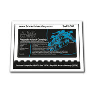 Custom Plaque for Set 7676 - Republic Attack Gunship