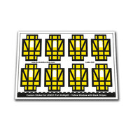 Custom Sticker - Yellow Window with Black Stripes