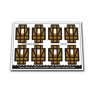 Custom Sticker - Brown Window with Black Stripes