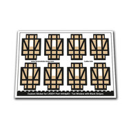 Custom Sticker - Tan Window with Black Stripes