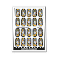Custom Sticker - Silver Dragon Octagonal Shields