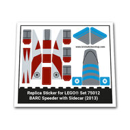 Replacement Sticker for Set 75012 - BARC Speeder with Sidecar