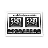Replica Sticker voor Set 75294 - Bespin Duel - Star Wars Celebration Exclusive
