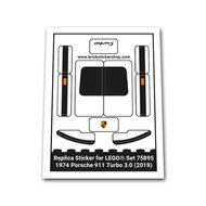 Replacement Sticker for Set 75895 - 1974 Porsche 911 Turbo 3.0