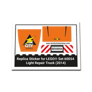 Replica Sticker voor Set 60054 - Light Repair Truck