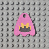 Custom Cloth -  Cape with Round Lobes and Classic Crown on Dark Pink