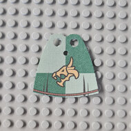 Custom Cloth - Standard Cape with Gold Dragon on Dark Green Pattern