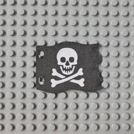 Custom Cloth - Black Flag with Jolly Roger (2525p01)