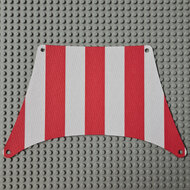 Replica Sailbb04 - Cloth Sail 27 x 17 Top with Red Thick Stripes Pattern