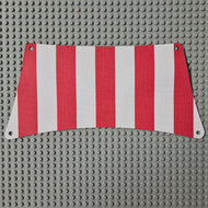 Replica Sailbb05 - Cloth Sail 30 x 15 Bottom with Red Thick Stripes Pattern