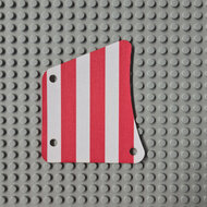 Replica Sailbb24 - Cloth Sail 9 x 11, 3 Holes with Red Stripes Pattern