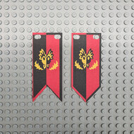 Custom Cloth - Banner with Dragon Knight Emblem on Red and Black Background