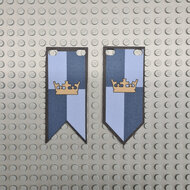 Custom Cloth - Banner with Royal Knight&#039;s Crown Dark Blue &amp; Medium Azure