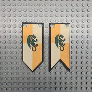 Custom Cloth - Banner with Dragon Knight Emblem Bright Light Orange &amp; BLY