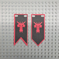 Custom Cloth - Banner with Dragon Knight Emblem Red &amp; Black