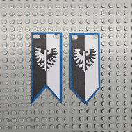 Custom Cloth - Banner with Black Falcon Emblem Black &amp; White