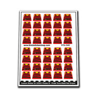 Custom Sticker - Piraten I II - Piraten Torsos Zwart Rood Strepen
