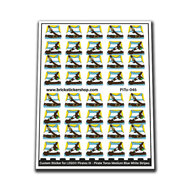 Custom Sticker - Piraten I II - Piraten Torsos Medium Blauw Witte Strepen