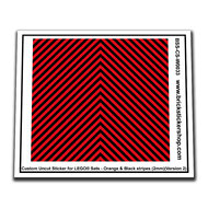 Custom Sticker - Uncut Red &amp; Black Stripes (version 2, 2mm)