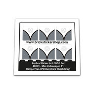 Replacement Sticker for Set 40079 - Mini Volkswagen T1 Camper Bus (VW Bus - Dark Bluish Gray Version)