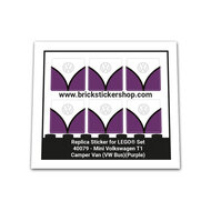 Replacement Sticker for Set 40079 - Mini Volkswagen T1 Camper Van (VW Bus) (Purple)