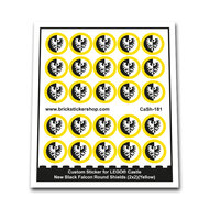 Custom Sticker - New Black Falcon Round Shields (Yellow)