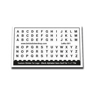 Custom Sticker - Black Alphabet Sans Serif for 1x1 Tile