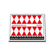 Custom Sticker - Red and White Window Shutters for 2x3 Panel