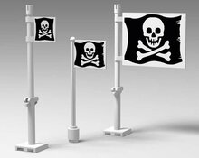 Custom Sticker - Pirates &amp; Pirates I Jolly Roger Flags